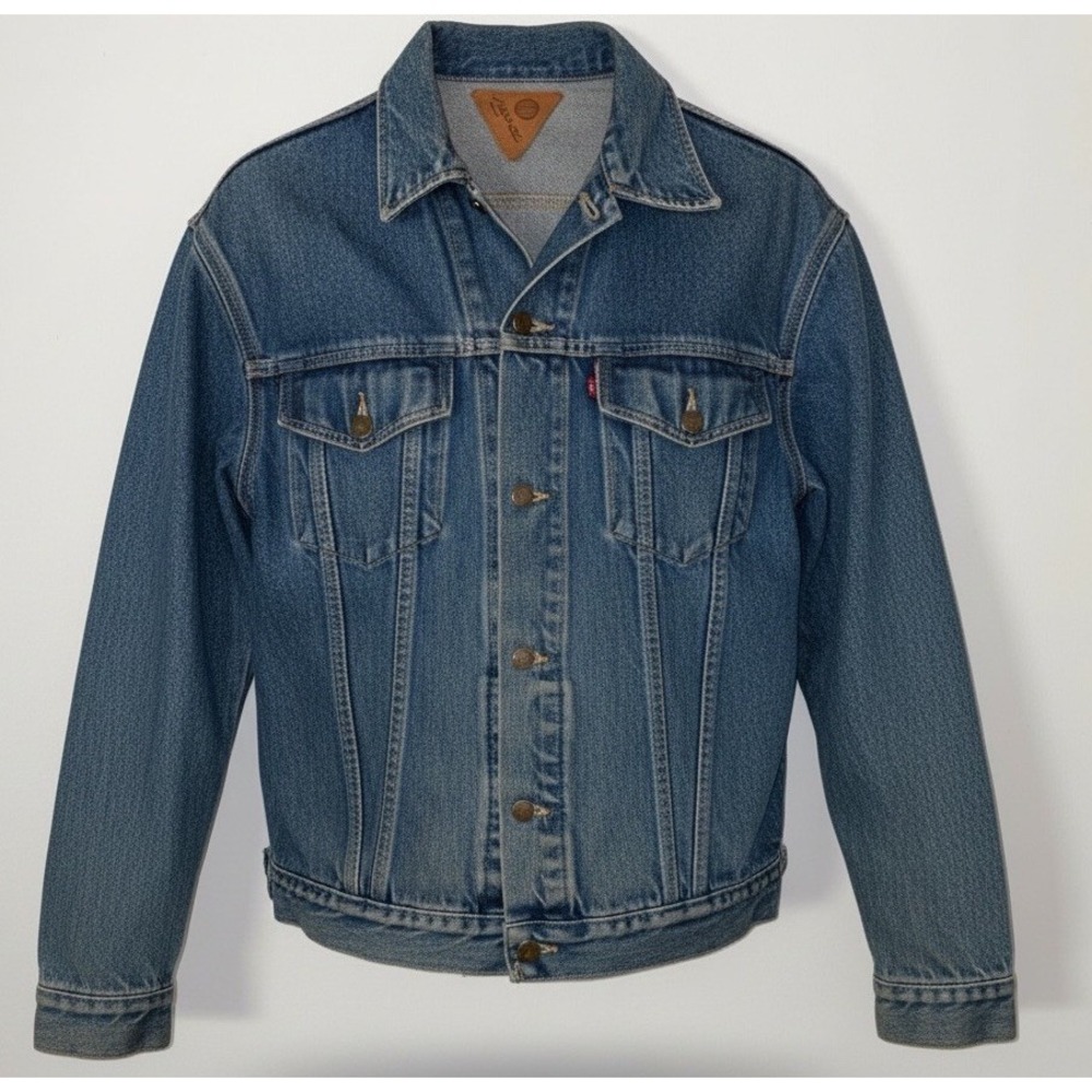 Vintage Shawnee Denim Jean Jacket Mens 42L Cowboy Button Up Trucker Style USA‎